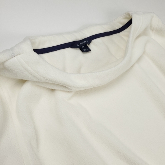 New Lands' End Cream Super Soft Fleece Pullover Sz XL / 18 - Picture 11 of 13